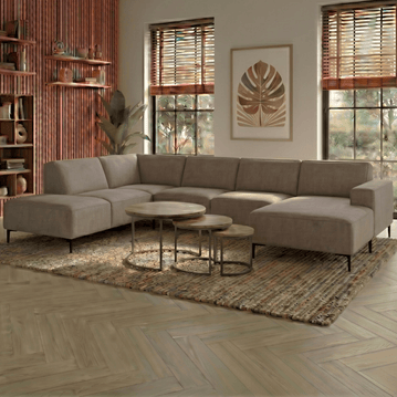 Hoekbank Madrid 5-zits U-opstelling Links Stone Mahom