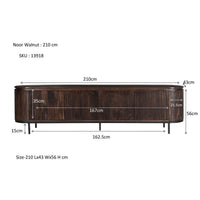 Noor Walnut 210cm