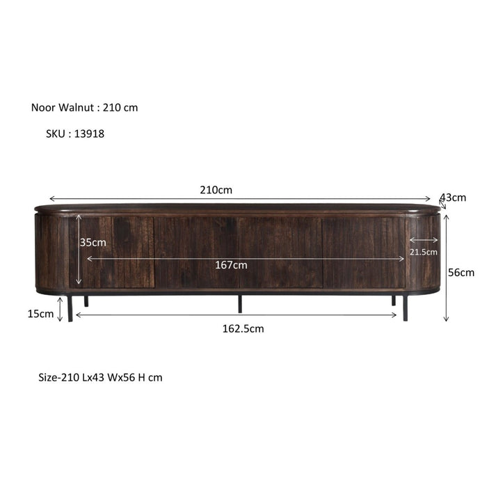 Noor Walnut 210cm