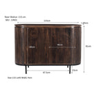 Noor Walnut 115cm