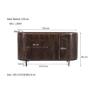 Noor Dressoir Walnut 170cm