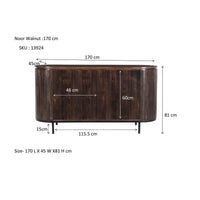 Noor Dressoir Walnut 170cm