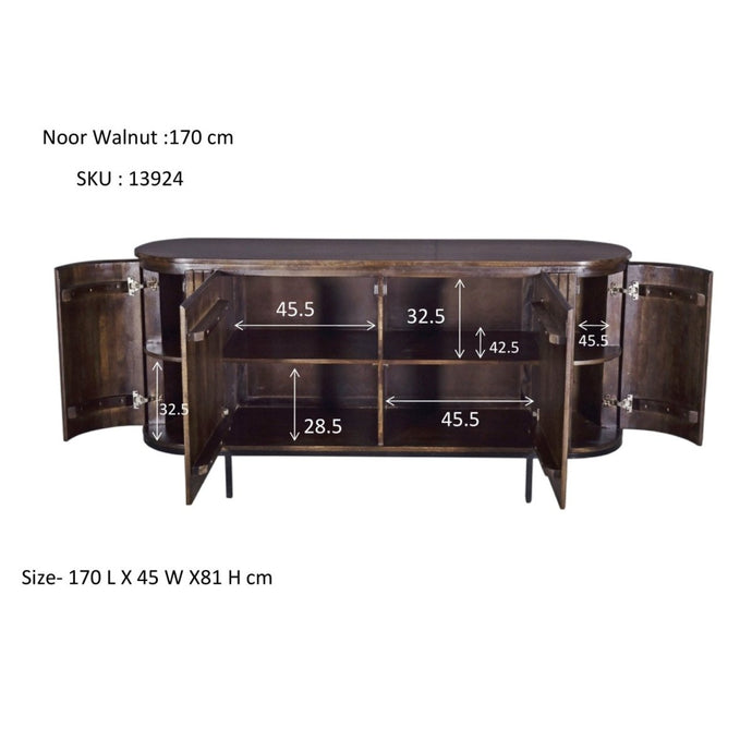 Noor Dressoir Walnut 170cm