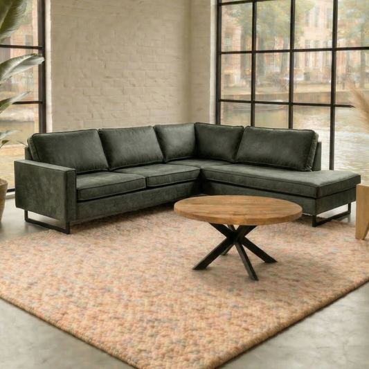 Hoekbank Twenty Five 4-zits Rechts Groen Mahom