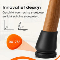 FLOOQ® Pro Stoelpootdoppen Geluidloos & Krasvrij (14–21 mm) 8 stuks