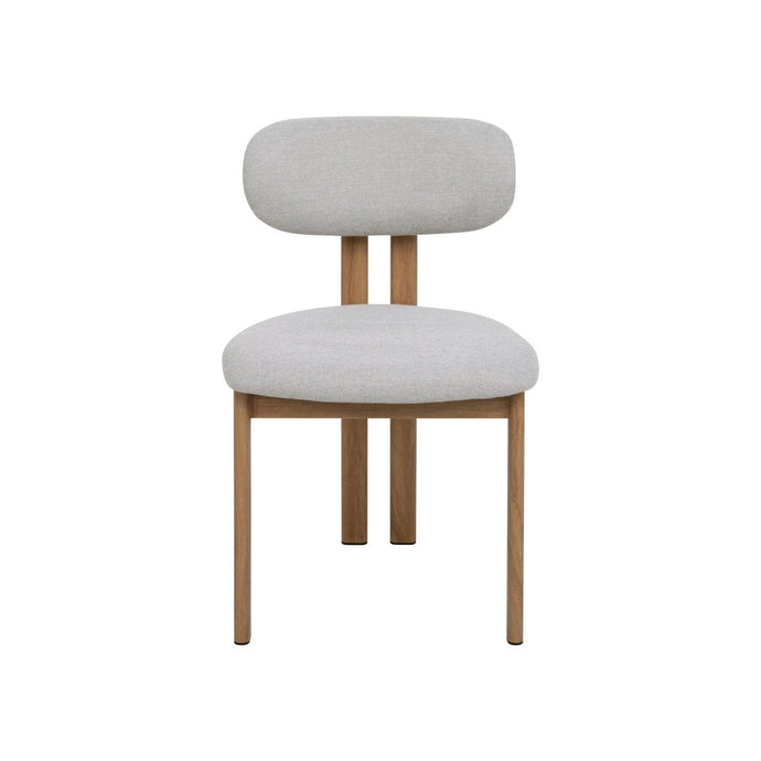 Eetkamerstoel Noor Beige met eik onderstel Mahom