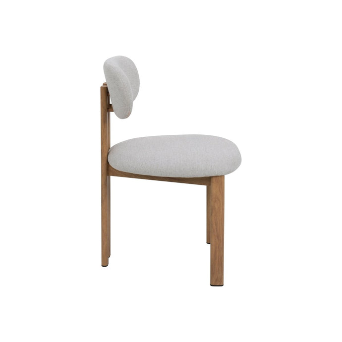 Eetkamerstoel Noor Beige met eik onderstel Mahom