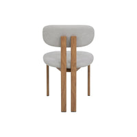 Eetkamerstoel Noor Beige met eik onderstel Mahom