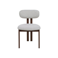 Eetkamerstoel Noor Beige met walnoot onderstel Mahom