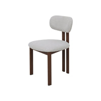 Eetkamerstoel Noor Beige met walnoot onderstel Mahom