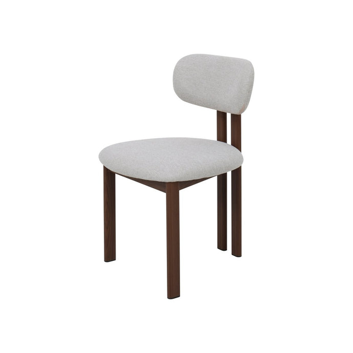 Eetkamerstoel Noor Beige met walnoot onderstel Mahom