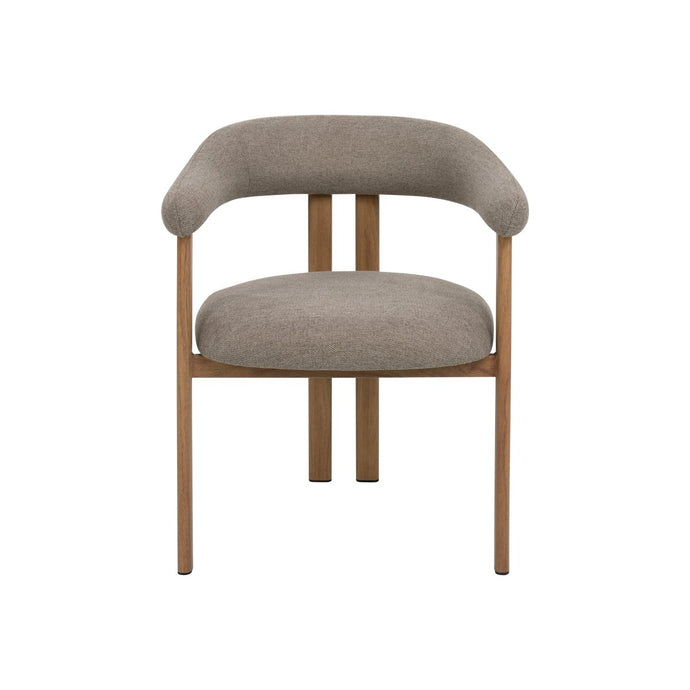 Eetkamerstoel Ariane Taupe met eik onderstel Mahom