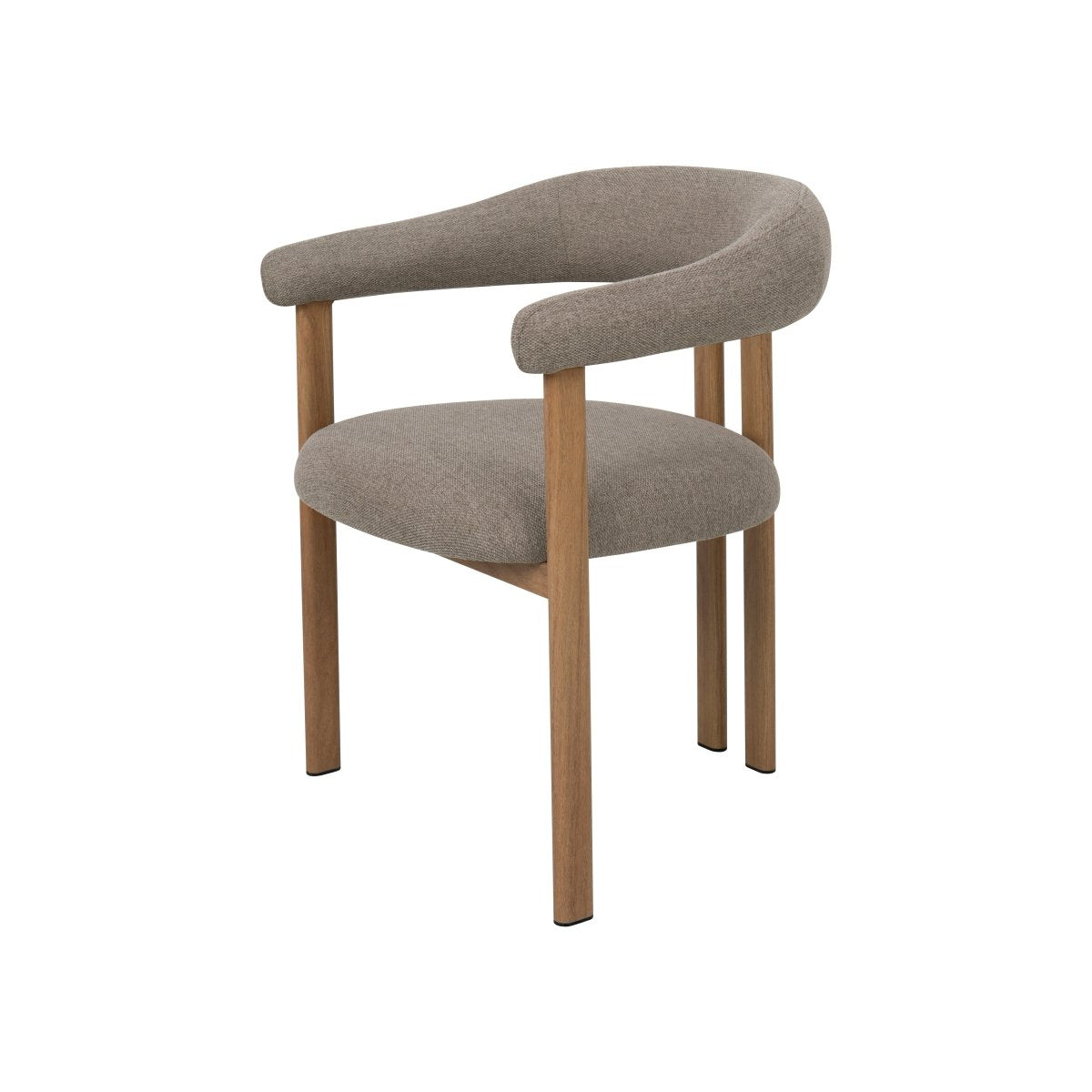 Mangohouten eetkamerstoel Ariane taupe