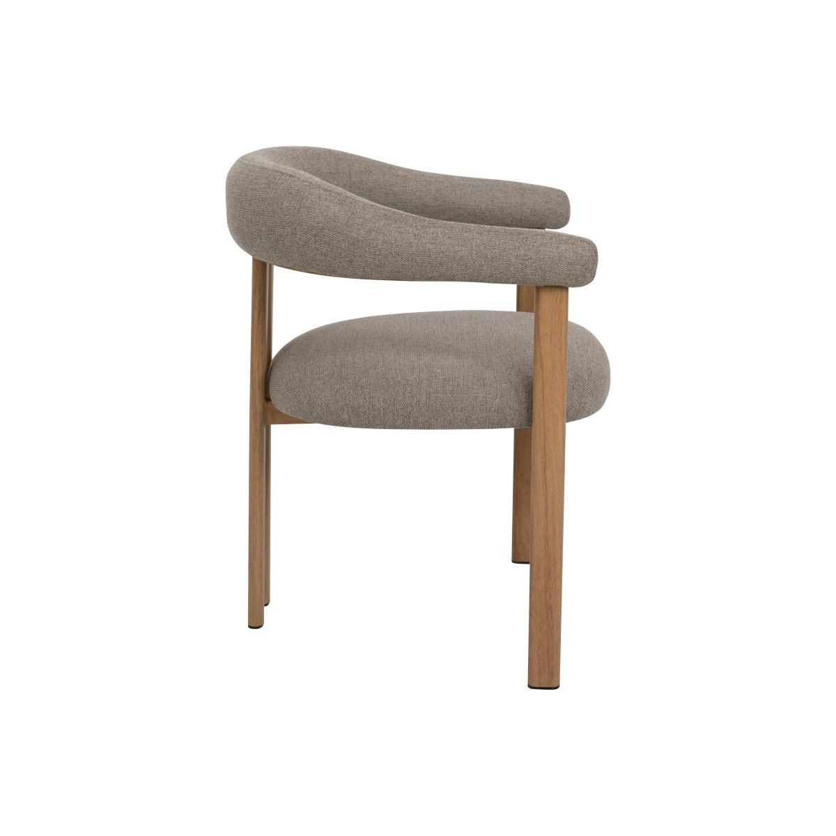 Mangohouten eetkamerstoel Ariane taupe