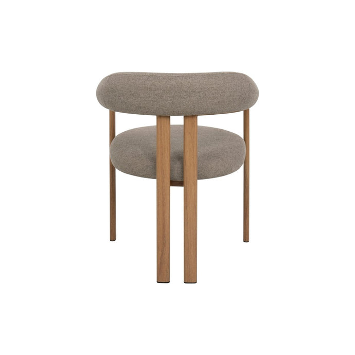Eetkamerstoel Ariane Taupe met eik onderstel Mahom