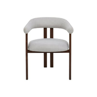 Eetkamerstoel Ariane Beige met walnoot onderstel Mahom