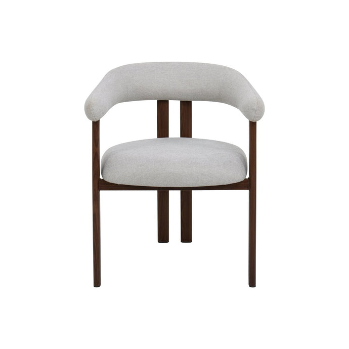 Eetkamerstoel Ariane Beige met walnoot onderstel Mahom