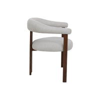 Eetkamerstoel Ariane Beige met walnoot onderstel Mahom