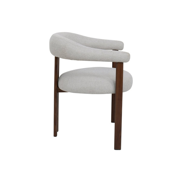 Eetkamerstoel Ariane Beige met walnoot onderstel Mahom