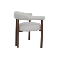 Eetkamerstoel Ariane Beige met walnoot onderstel Mahom