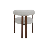 Eetkamerstoel Ariane Beige met walnoot onderstel Mahom