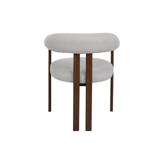 Eetkamerstoel Ariane Beige met walnoot onderstel Mahom