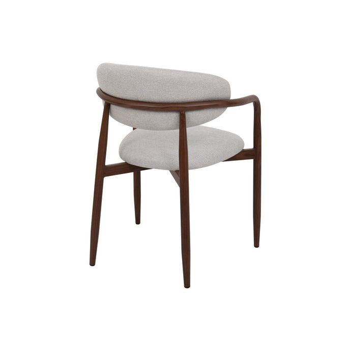 Eetkamerstoel Alexia Beige met walnoot onderstel Mahom