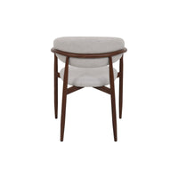 Eetkamerstoel Alexia Beige met walnoot onderstel Mahom