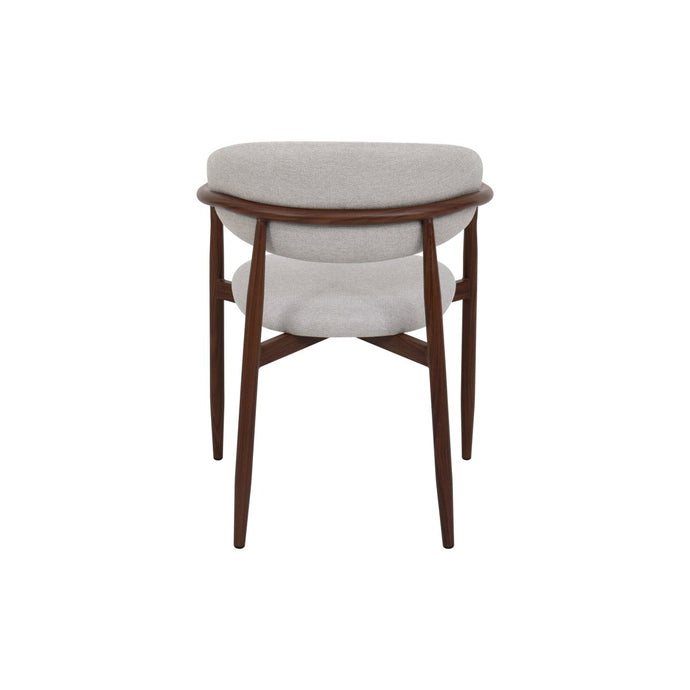 Eetkamerstoel Alexia Beige met walnoot onderstel Mahom