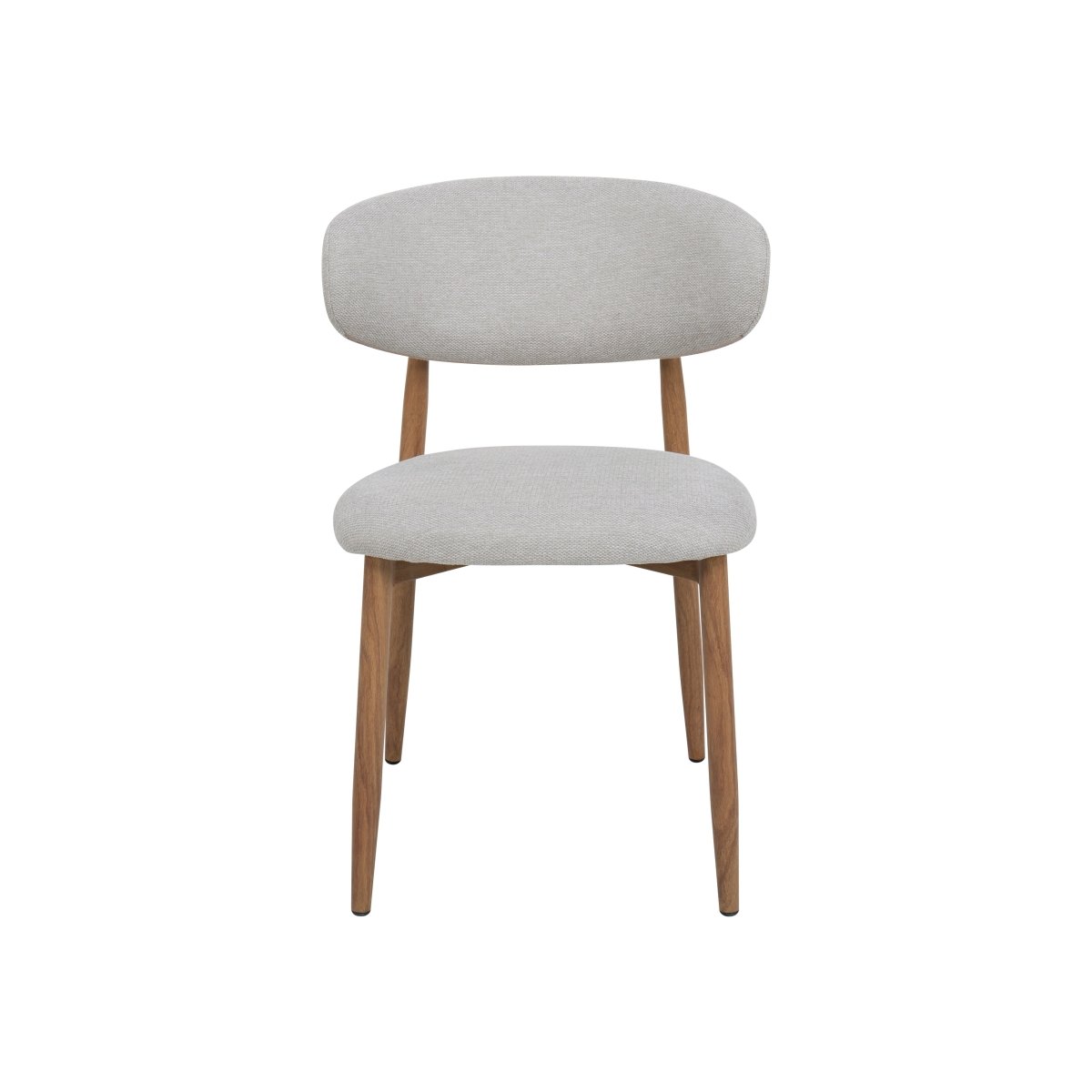 Eikenhouten eetkamerstoel Japandi beige