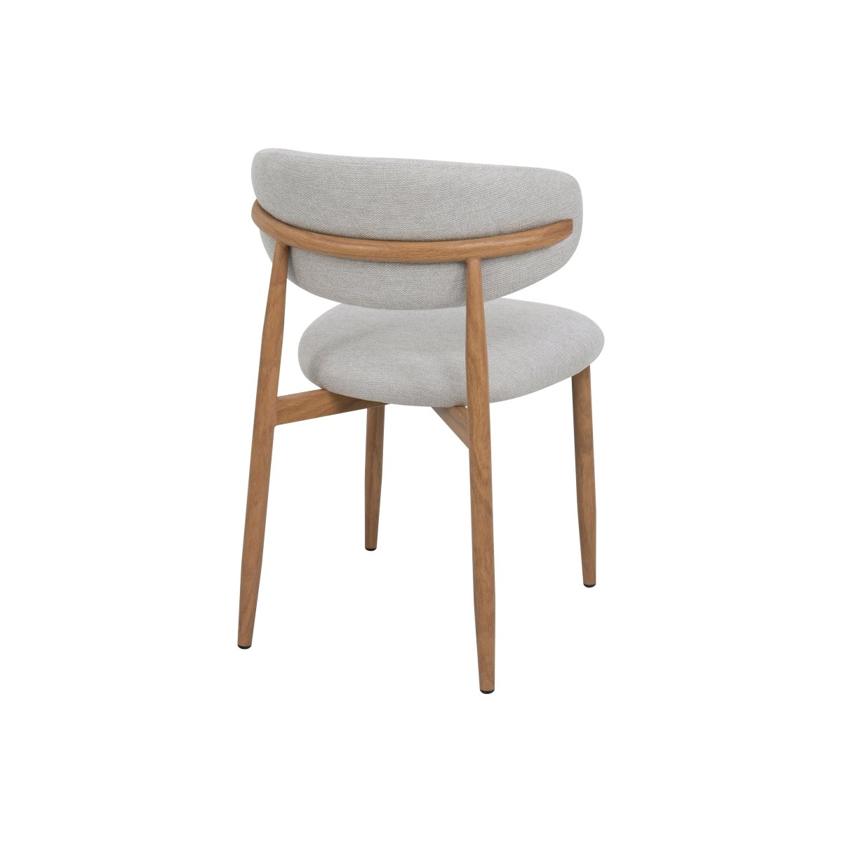 Eikenhouten eetkamerstoel Japandi beige