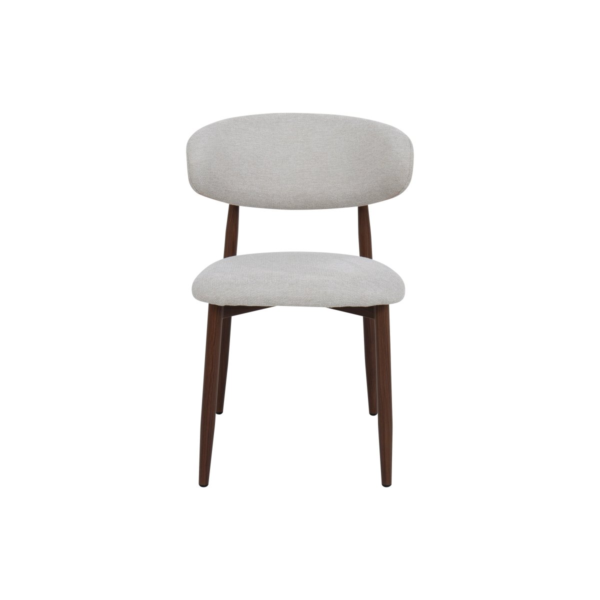 Walnoot eetkamerstoel Japandi beige