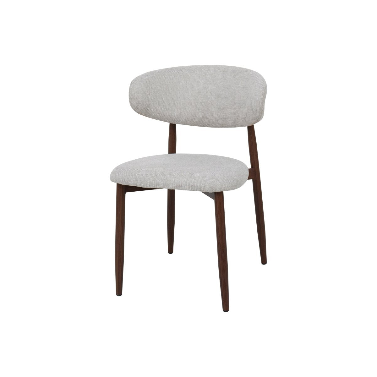 Walnoot eetkamerstoel Japandi beige