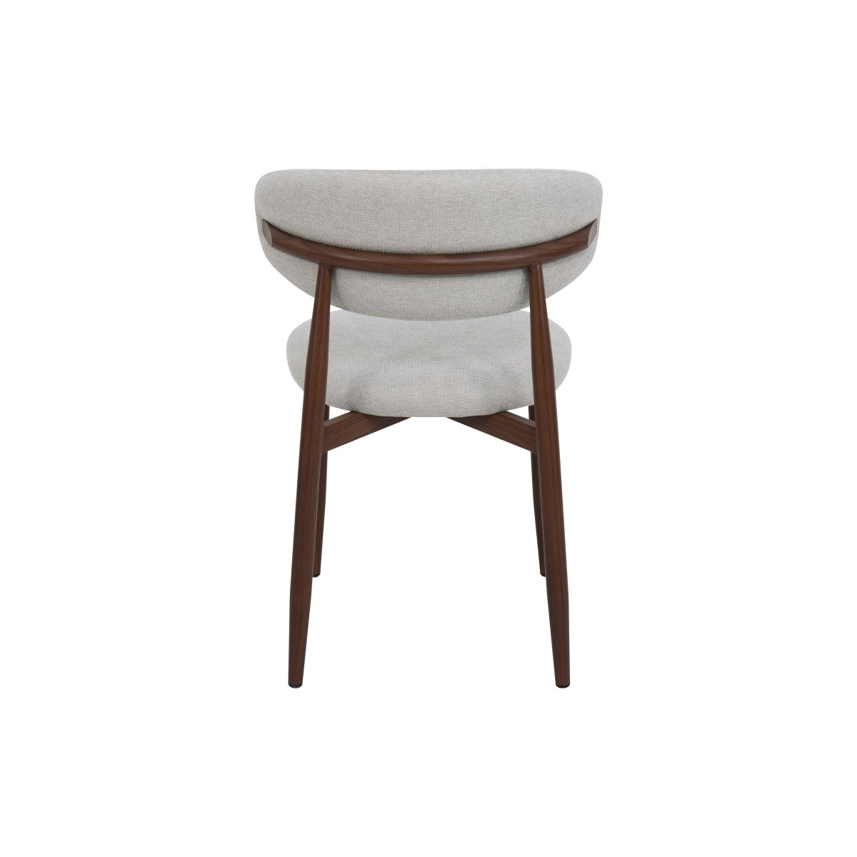 Walnoot eetkamerstoel Japandi beige