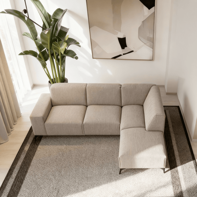 Hoekbank Brooklyn 4-zits Rechts Beige Mahom