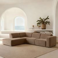 Hoekbank Isabel 4-zits Links Taupe Mahom