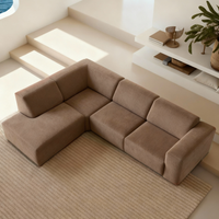 Hoekbank Isabel 4-zits Links Taupe Mahom