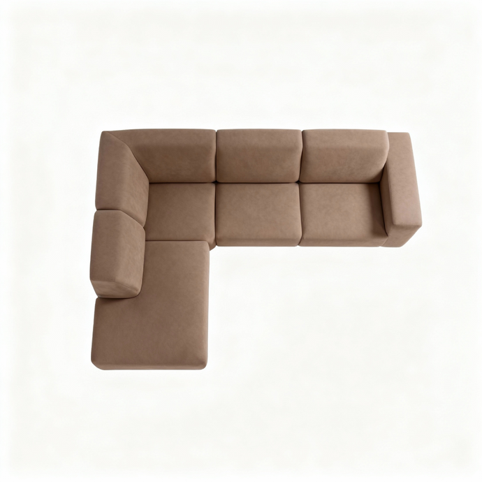 Hoekbank Isabel 4-zits Links Taupe Mahom