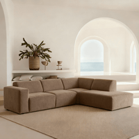 Hoekbank Isabel 4-zits Rechts Taupe Mahom