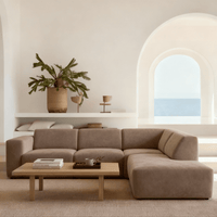 Hoekbank Isabel 4-zits Rechts Taupe Mahom