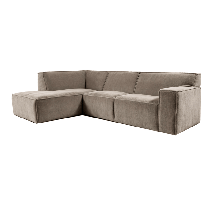 Hoekbank Milo 4-zits Links Taupe Mahom