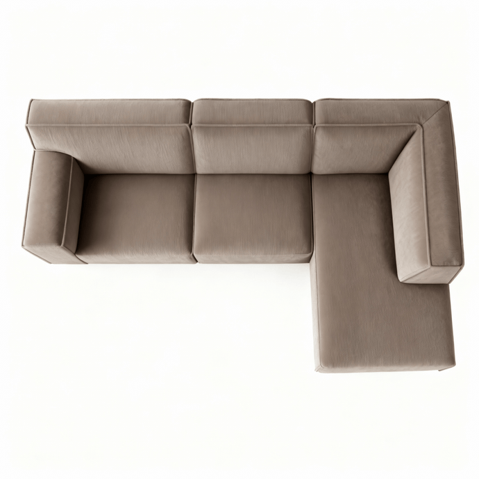 Hoekbank Milo 4-zits Rechts Taupe Mahom