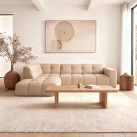 Hoekbank Noah 4-zits Links Crème Mahom