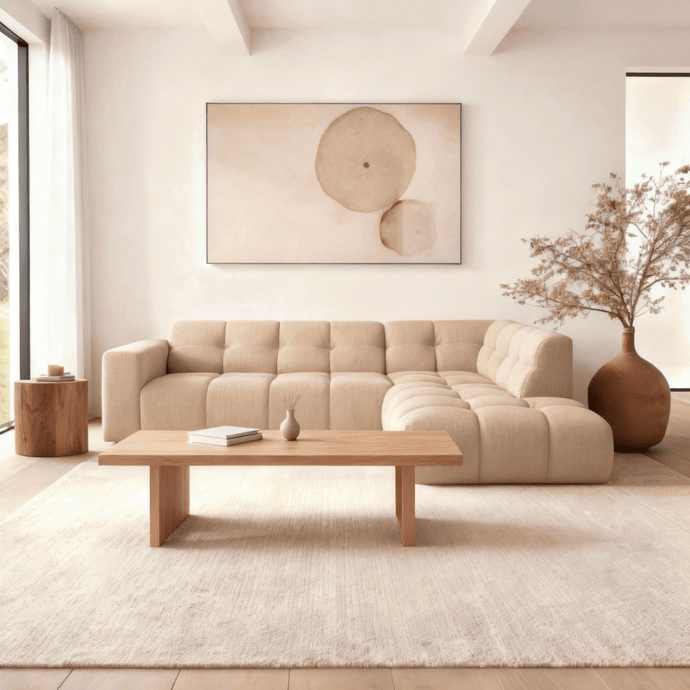 Hoekbank Noah 4-zits Rechts Crème Mahom