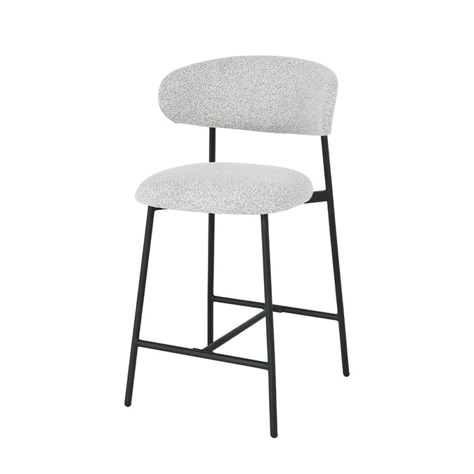 Barkruk Laon Beige met zwart onderstel Mahom