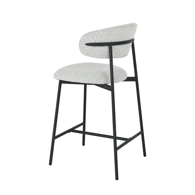 Barkruk Laon Beige met zwart onderstel Mahom