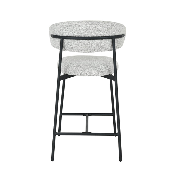 Barkruk Laon Beige met zwart onderstel Mahom