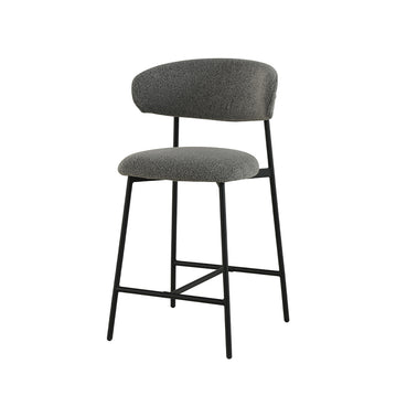 Barkruk Donkergrijs met zwart onderstel