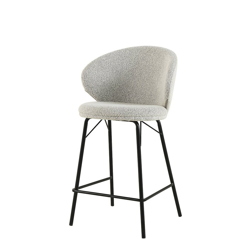 Barkruk Beige met zwart onderstel