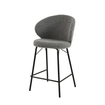 Barkruk Donkergrijs met zwart onderstel